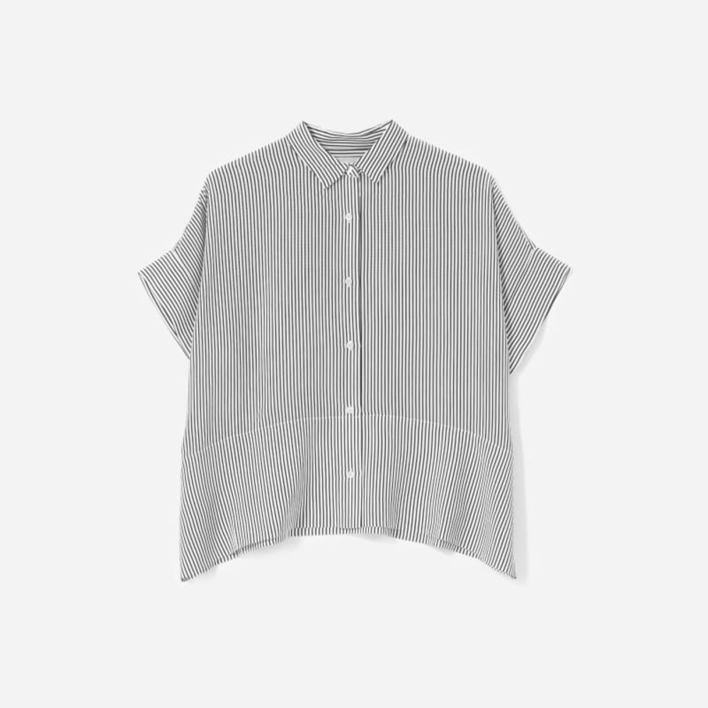 Everlane Clean Silk Short-Sleeve Square Shirt